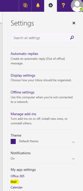 OWAOffice365DifferentChangingSettings
