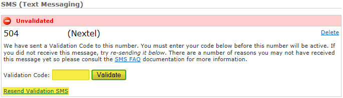 Phone Validation
