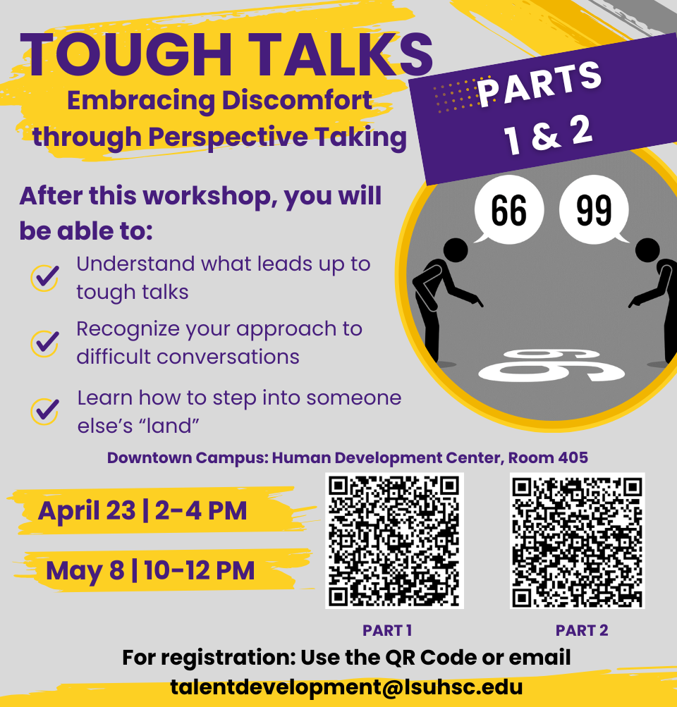 Event Title: Leadership Fundamentals Training Series: Effective Interviewing Talent Development, Event Date: April 23, Starting at 02:00 PM and ending at 04:00 PM in Building: Human Development Center Room: 405