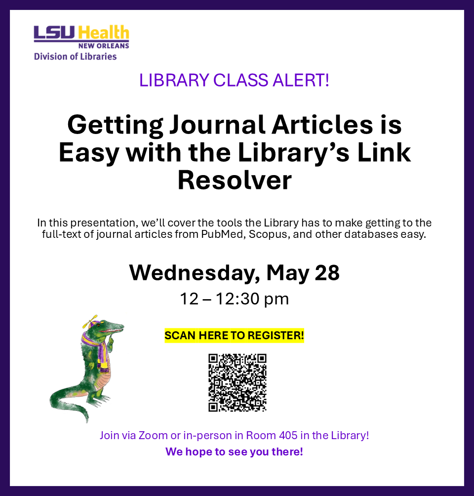 Event Title: Library - May Class 2 Rebecca Bealer, Event Date: May 28, Starting at 12:00 PM and ending at 12:30 PM in Building: Resource Center Building Room: Room 405