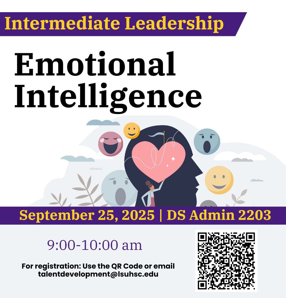 Event Title: Emotional Intelligence  Sonja Washington , Event Date: September 25, Starting at 09:00 AM and ending at 10:00 AM in Building: Dental School Administration Building Room: 2203