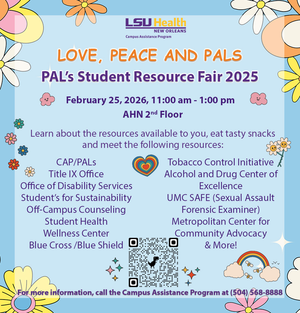 Event Title: PALs Resource Fair - Downtown Campus Campus Assistance Program, Event Date: February 25, Starting at 11:00 AM and ending at 01:00 PM in Building: Allied Health/Nursing Building Room: AHN 2nd Floor