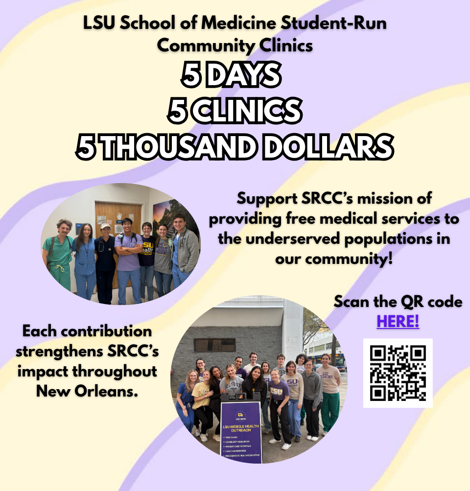 Event Title: LSU SRCC 5k in 5days  , Event Date: April 06, Starting at 07:00 AM and ending at 11:59 PM in Building: Center for Advanced Learning and Simulation
