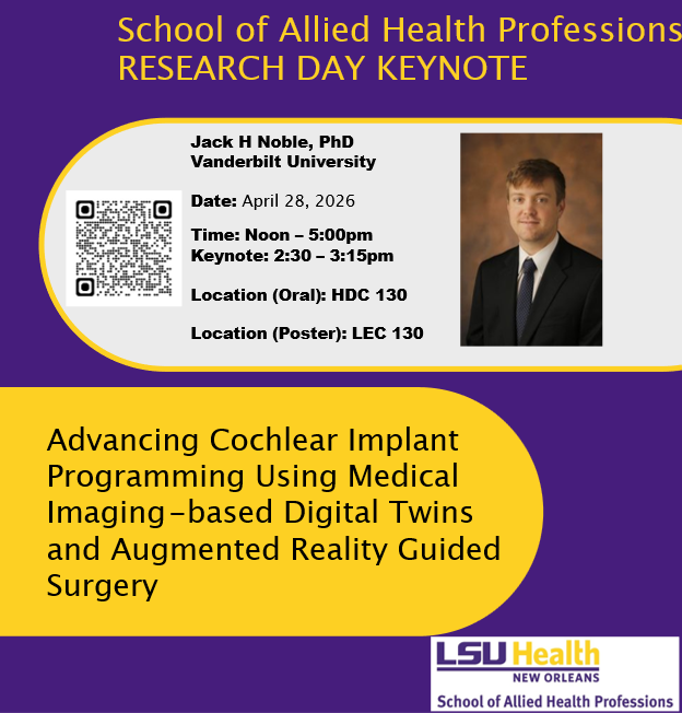 Event Title: SAHP Research Day 2026 Jack Noble, PhD, Event Date: April 28, Starting at 12:00 PM and ending at 05:00 PM in Building: Human Development Center Room: 130