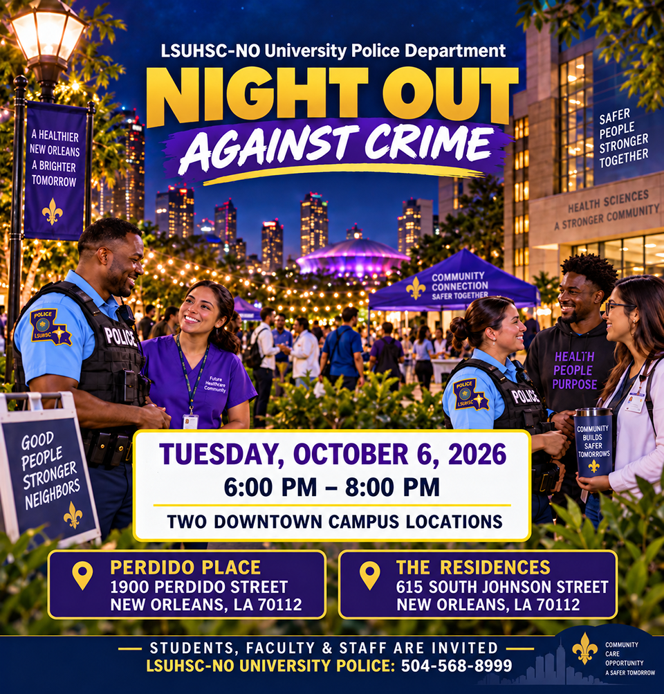 Event Title: Night Out Against Crime , Event Date: October 06, Starting at 06:00 PM and ending at 08:00 PM in Building: None