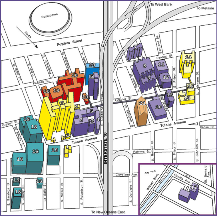Labeled Map of New Orleans