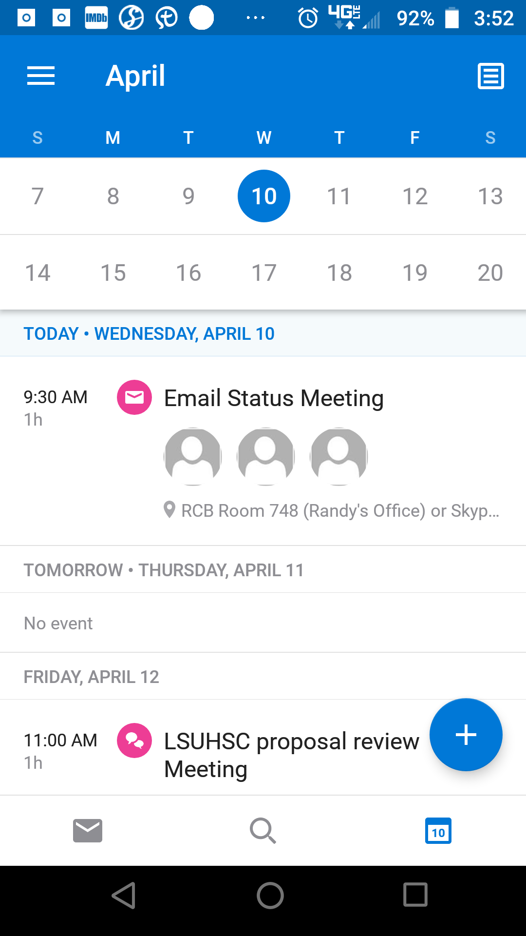 screenshot - agenda view