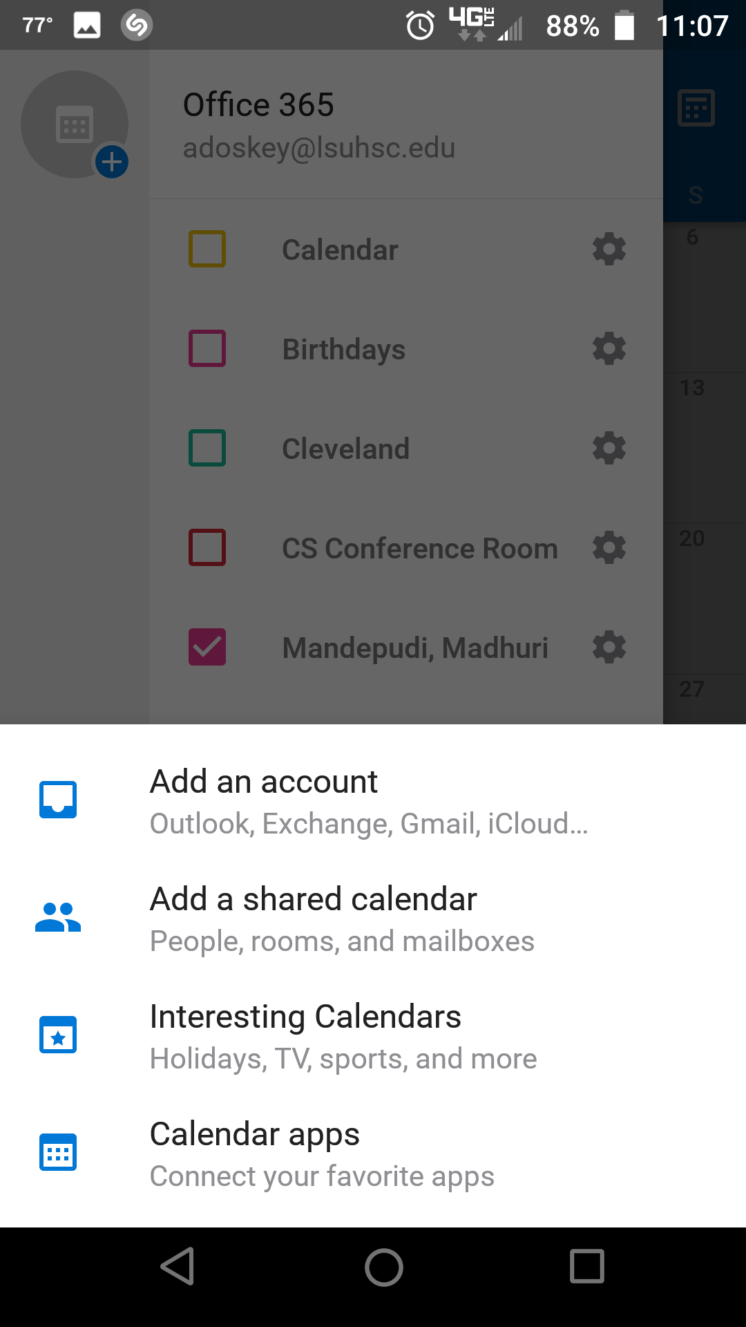 screenshot - add shared calendar