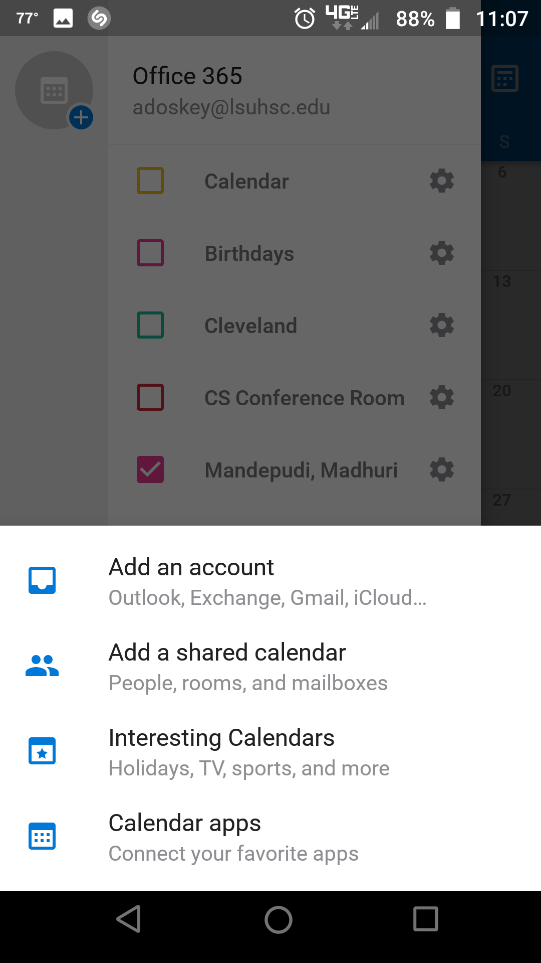 Android Outlook Shared Calendar David P Justice