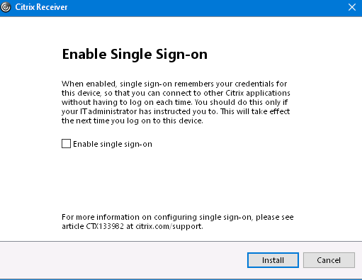 InstallCR-EnableSingleSign-on