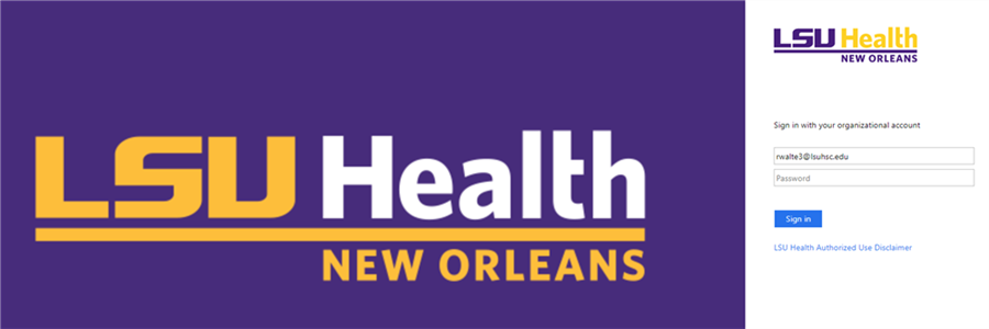 LSUHealth-Logon