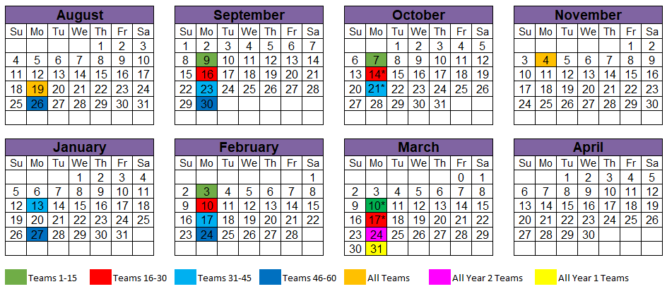 TEAM UP™ Schedule