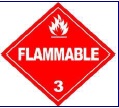 small flammable sign
