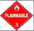 small flammable sign