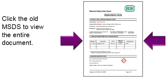 old MSDS