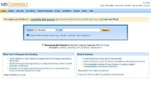 MDConsult's new look
