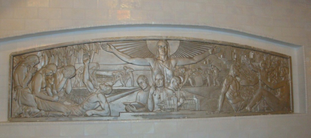 Conquest of Yellow Fever frieze by Enrique Alferez