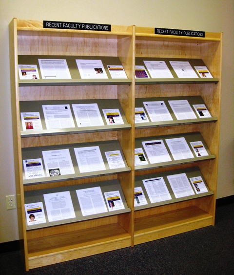 The Isché Library's new faculty articles display has been inaugurated.