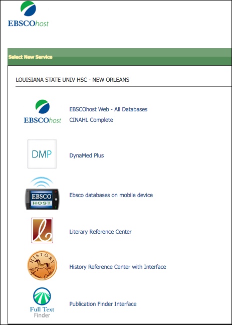 Ebscohost Choose DBs