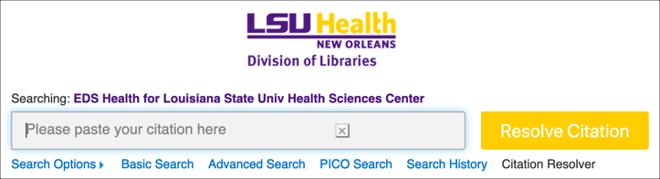 Citation Resolver for EBSCO Discovery Service