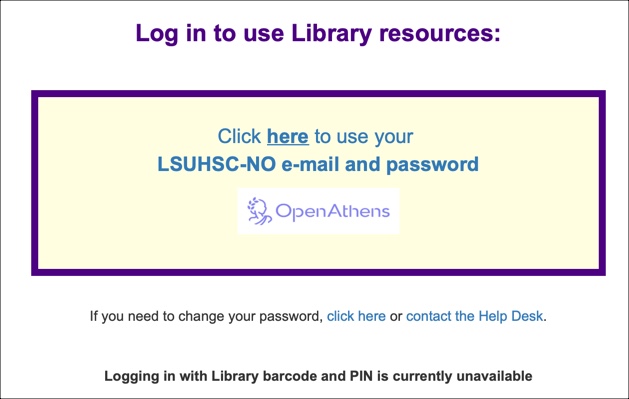 EZproxy login page during system outage