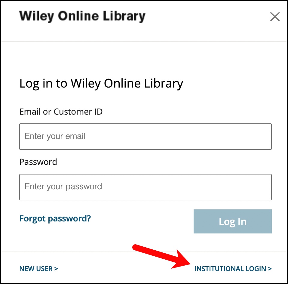 Screenshot of login box