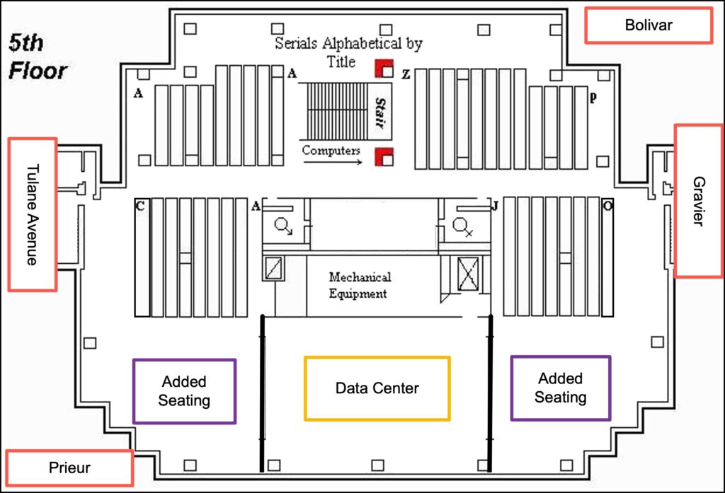 Floormap showing construction areas