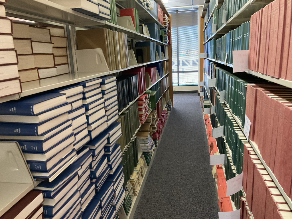 Picture of journals on shelves