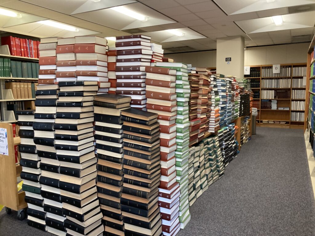 Photo of stacks of journals