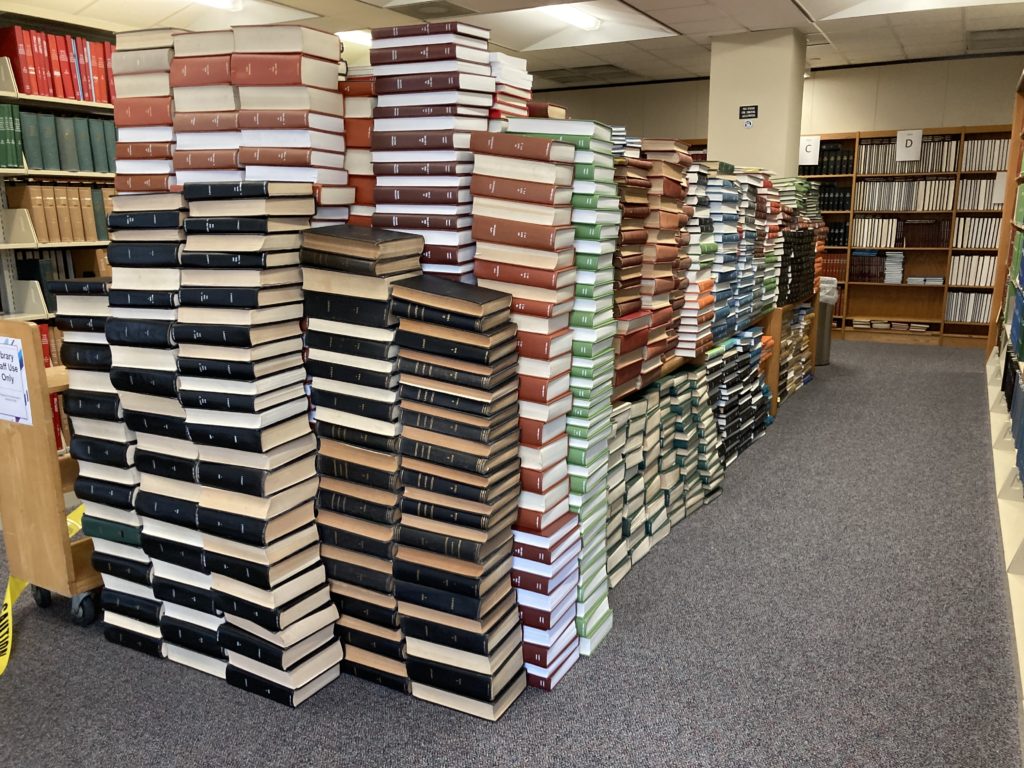 Photo of stacks of bound journals