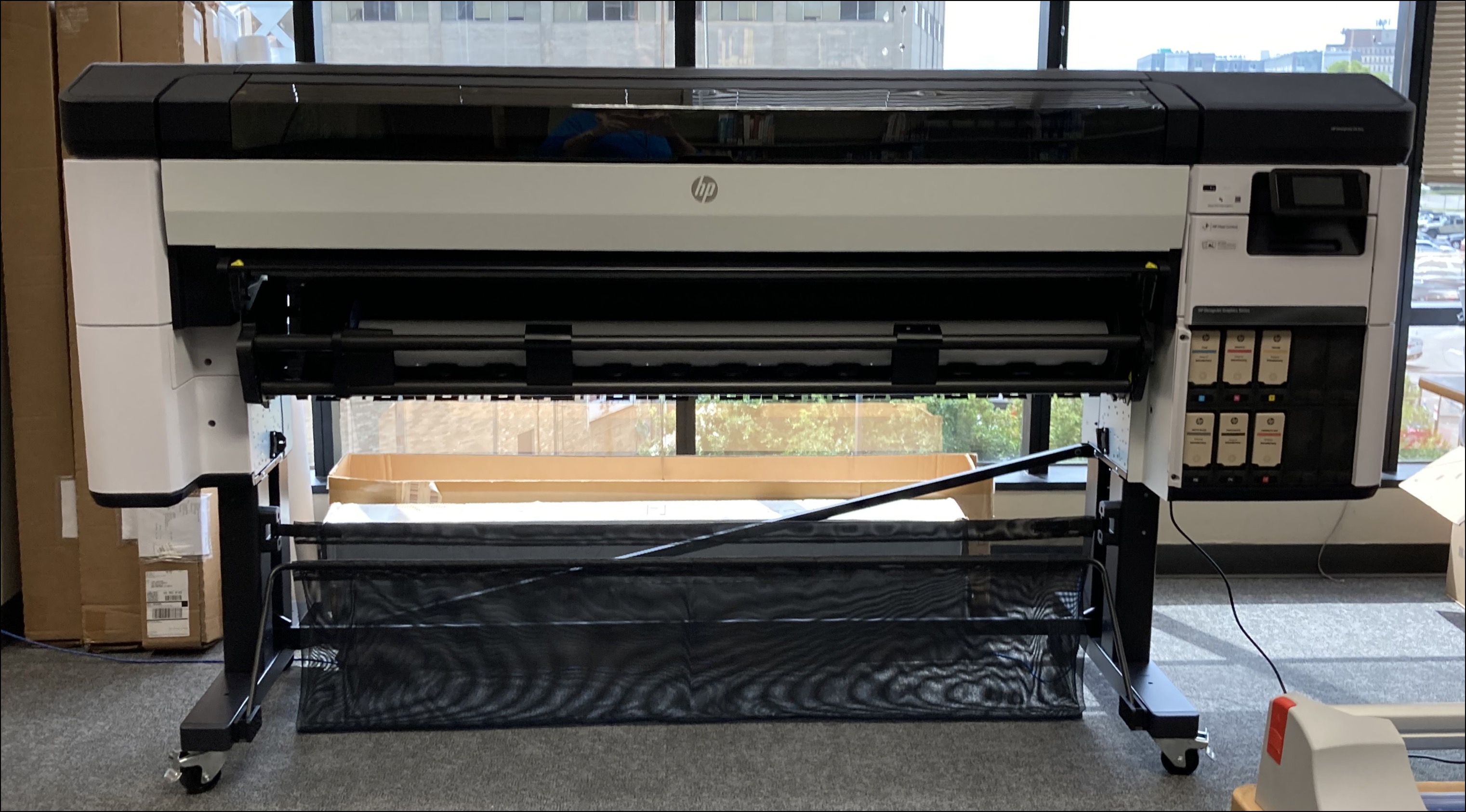 Photo of a large HP poster printer