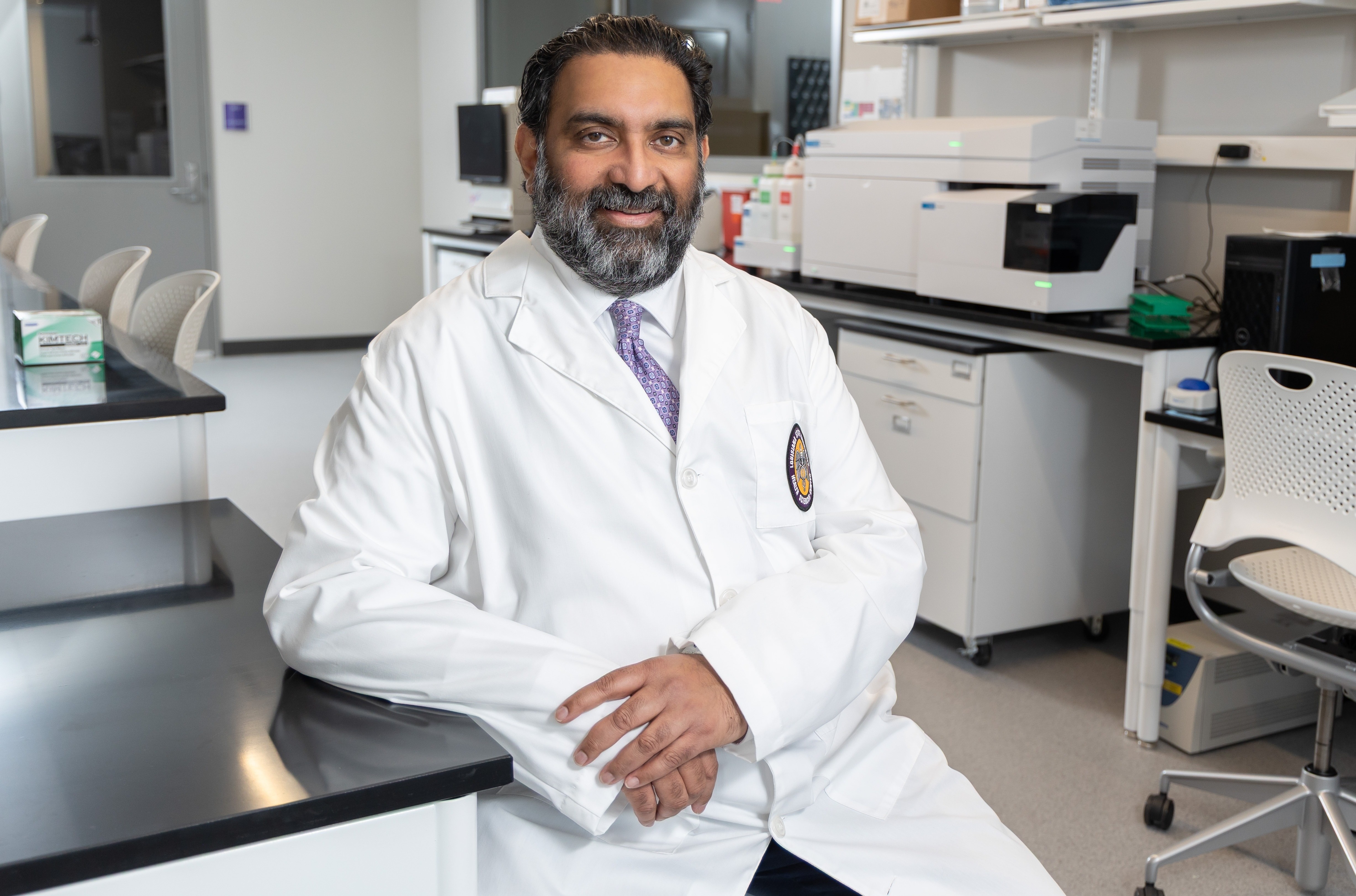 Dr. Puneeth Iyengar in laboratory