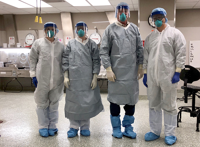 pathologists in lab