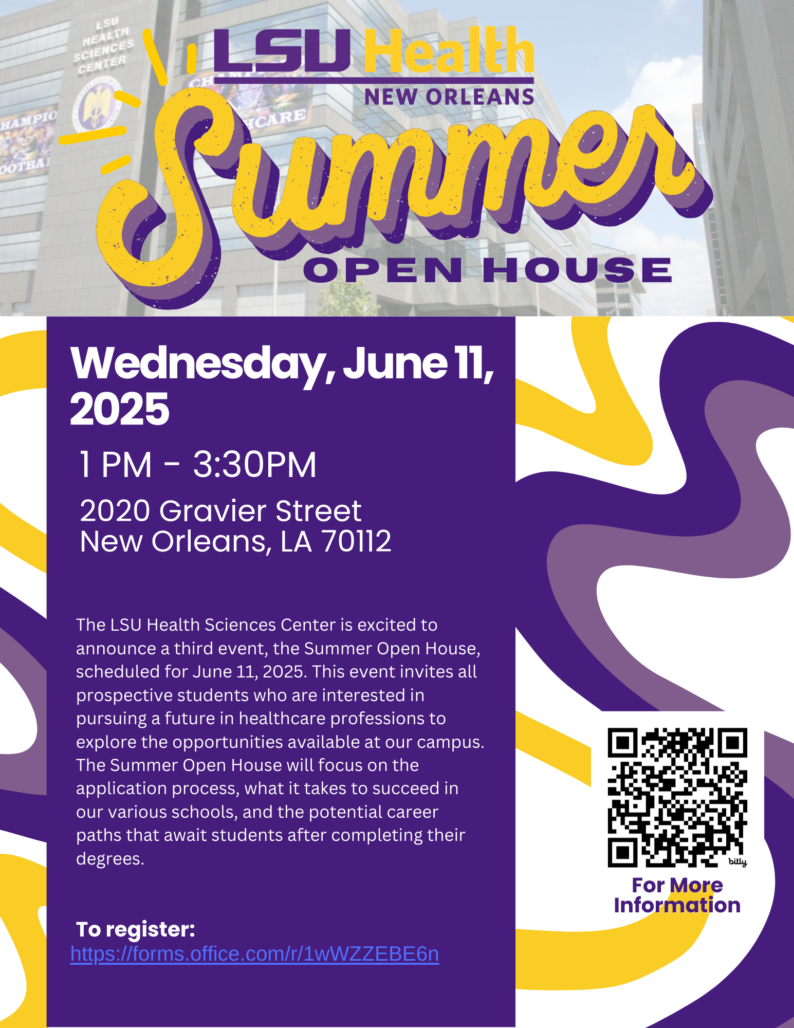 Flyer for Summer Open House
