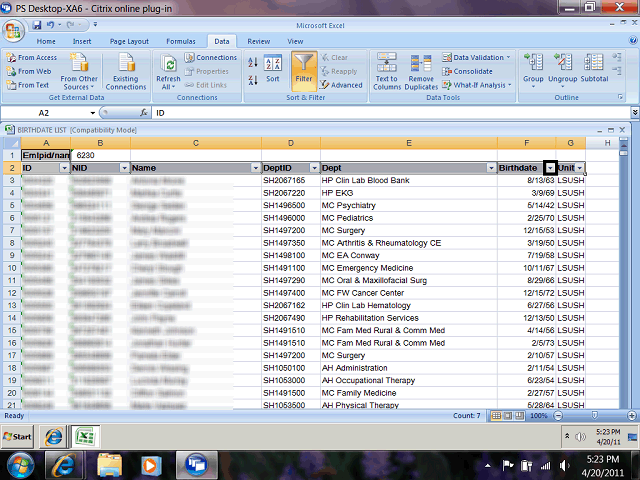 Screen image of this step
