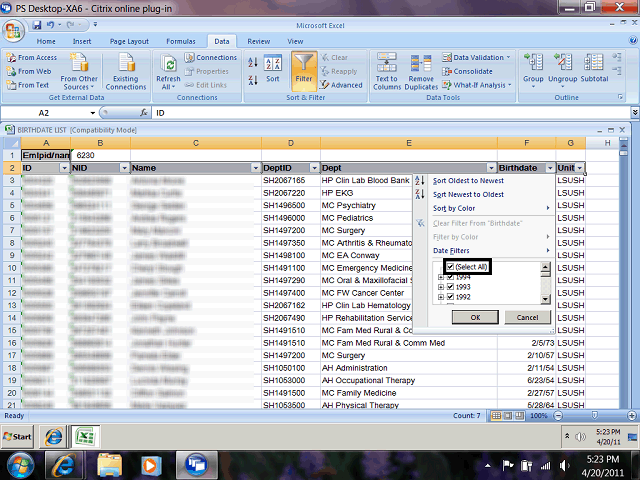 Screen image of this step