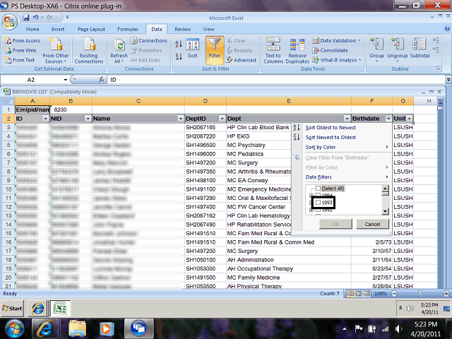 Screen image of this step