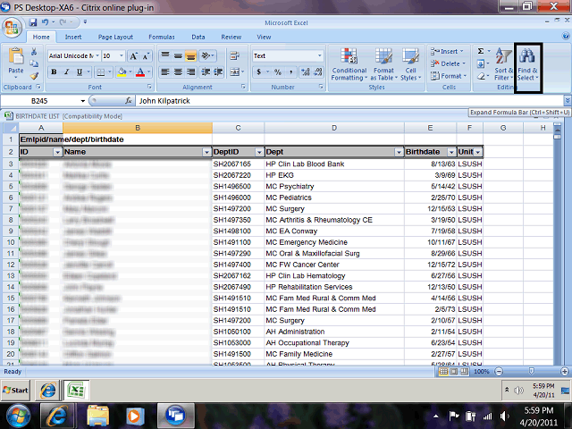 Screen image of this step