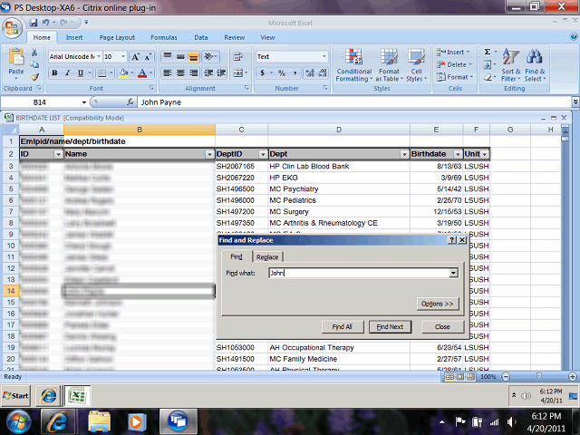Screen image of this step