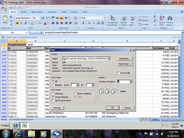 Screen image of this step