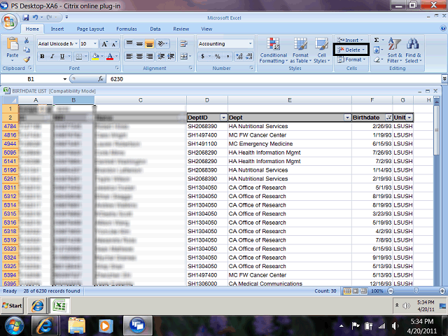 Screen image of this step