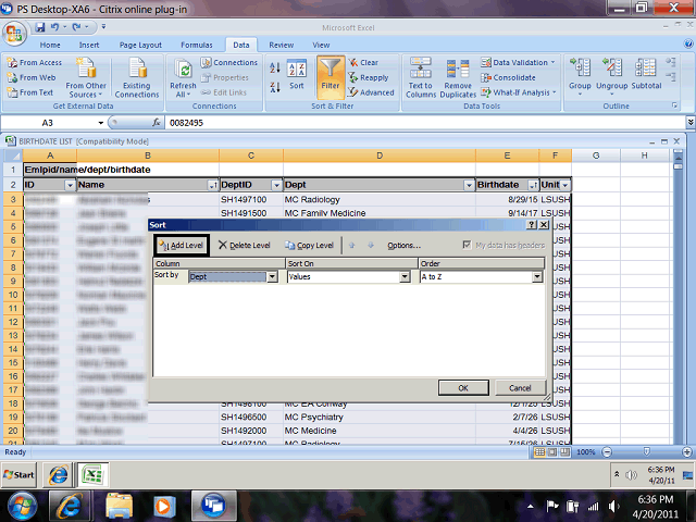 Screen image of this step