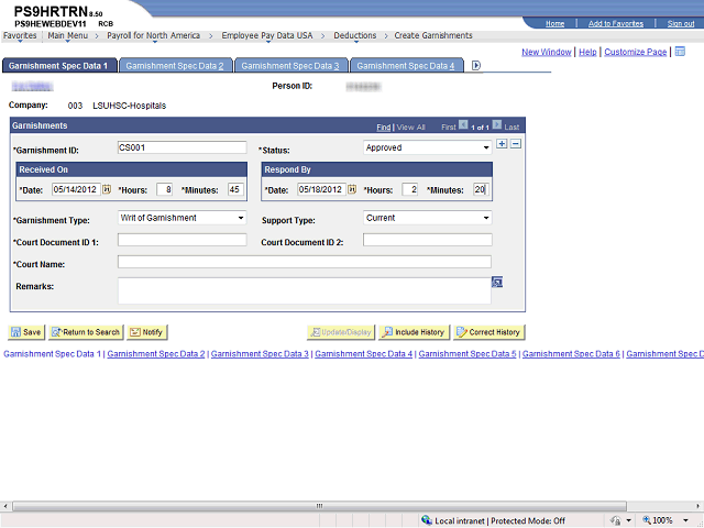 Screen image of this step