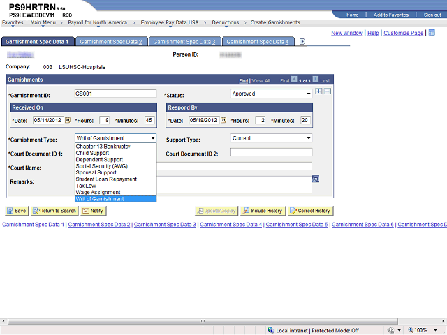 Screen image of this step