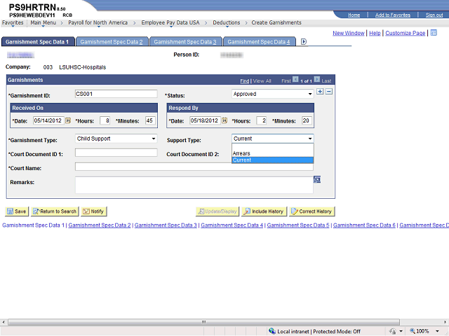 Screen image of this step