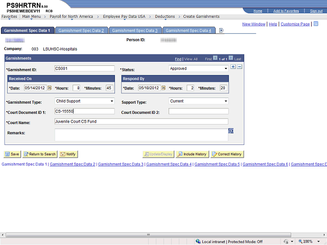 Screen image of this step