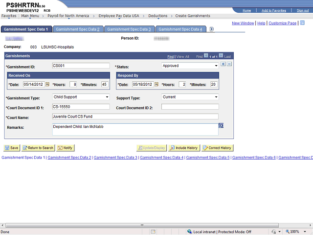 Screen image of this step