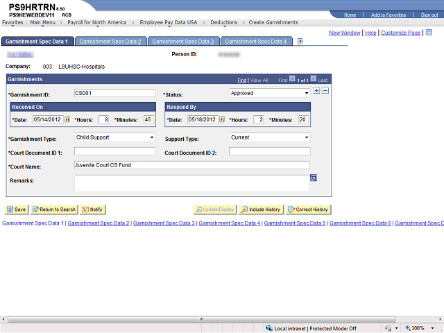 Screen image of this step