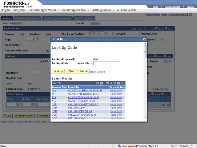 Screen image of this step