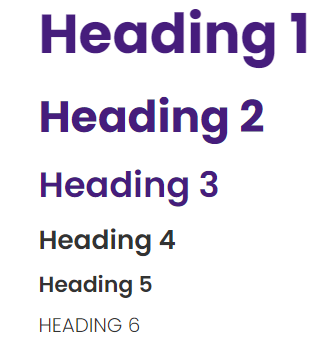 Headings